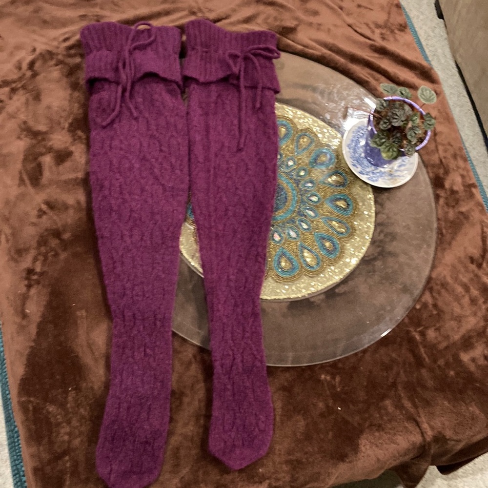 Snag Tights Thigh High Socks in Figgy Pudding, Adorable